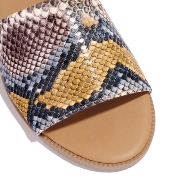 Snake Print Slingback Sandals - Picture 2 of 5